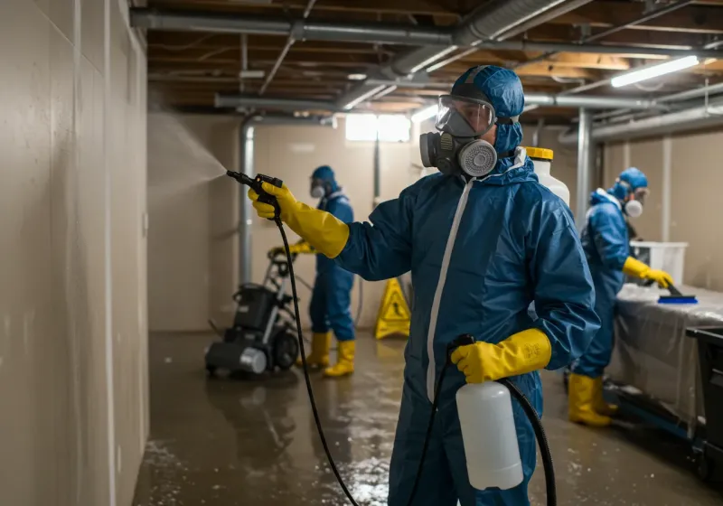 Basement Sanitization and Antimicrobial Treatment process in Lisbon, ND